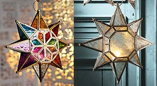 Large star glass hanging