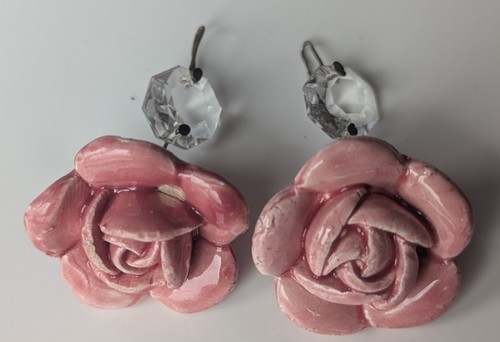 Rare pink porcelain rosette - 2,