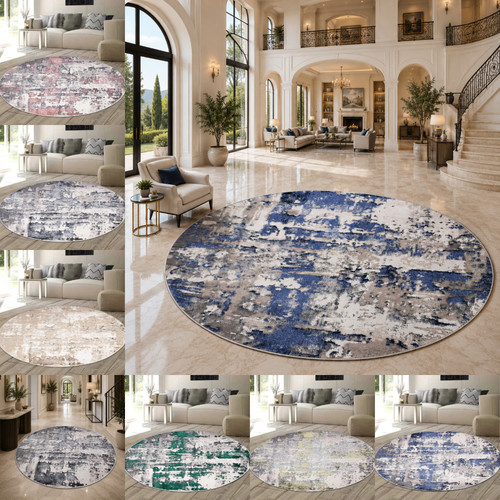Large modern round rug non - large,
