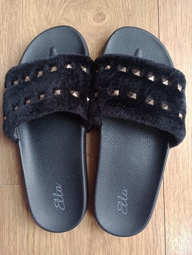 Ladies women ella black - ladies, fur
