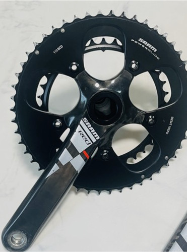 Sram red bb30 carbon crankset - red,