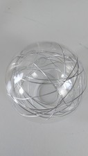 CLEAR GLASS ball clip on light replacement shade for uplighter lamp  - spares -