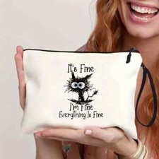 Small Travel Toiletries Bag, Makeup Bag, Clutch Canvas Bag
