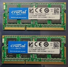 Crucial 16GB 2X8GB DDR3 2RX8
