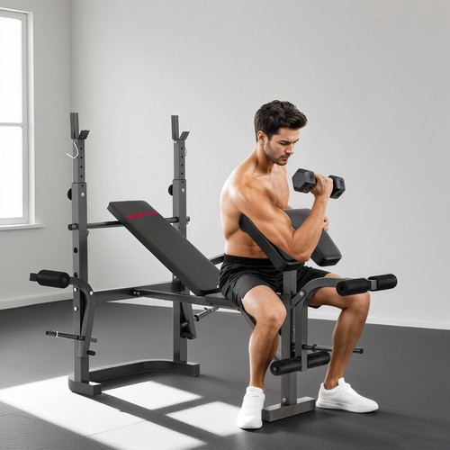 Adjustable weight bench with - weight,