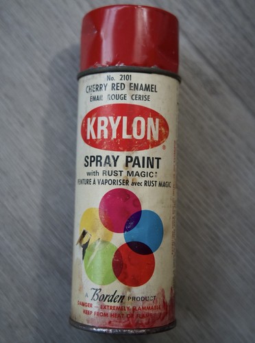 Vintage krylon cherry red 1966 - krylon,