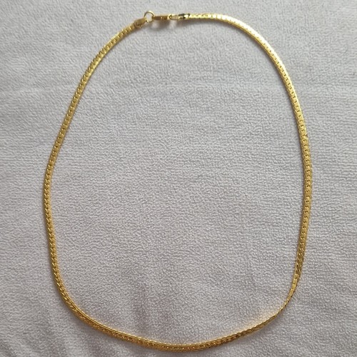 Gold tone herringbone chain - gold,