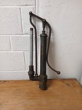 A Lovely Rare Early Water Pump Hand Well Pump Solid Brass With Iron Handle Rare
