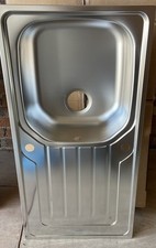 CARRON PHOENIX ONDA 1 BOWL STAINLESS STEEL REVERSIBLE SINK & DRAINER 860 X 500MM