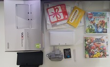 Boxed Ice White Nintendo 3DS *Brand New Battery* With Dock And Charger + 2 Games