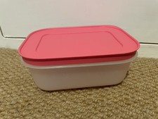 Tupperware Freezer Mate 450ml Pink Lid Snowflake Pattern