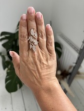Lovisa Leaf Ring Costume Jewellery Rose Gold Tone Size M