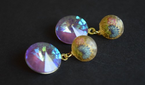 Earrings made with swarovski - earrings:,