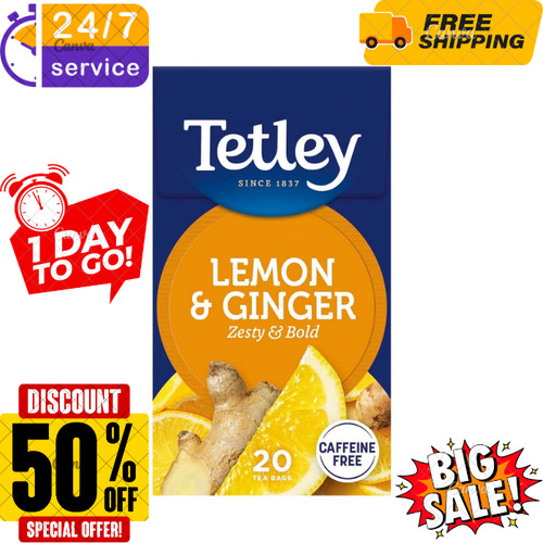 Tetley zingy lemon ginger - zingy,