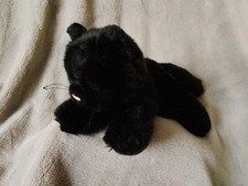 Vintage 2003 Tesco Black Cat With Blue Eyes Soft toy plush. 