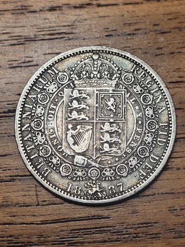 1887 half crown high - 1887,