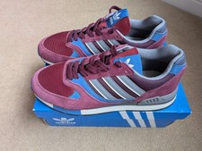 Mens Trainers Adidas Quesence Red Maroon Trace Blue CQ2132 UK Size 8