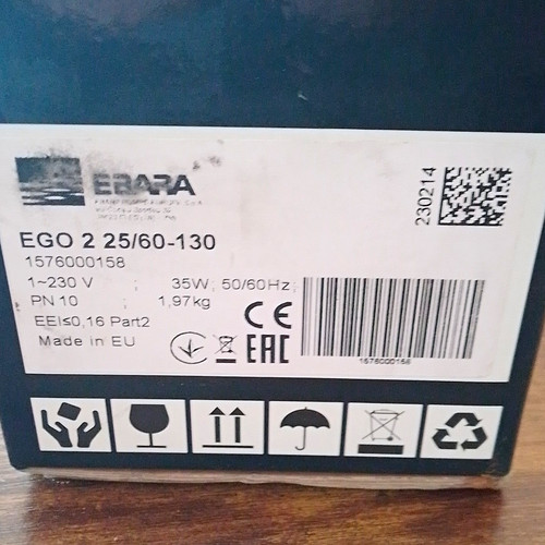 Ebara ego 130 pump - ego, 25/60-130