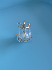 Swarovski Crystal Memories Ballet Slippers Shoes Gold Plated Retired Collectable