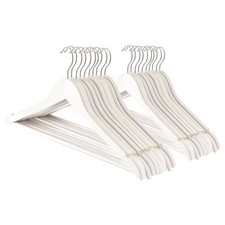 20x White Wooden Coat Hangers