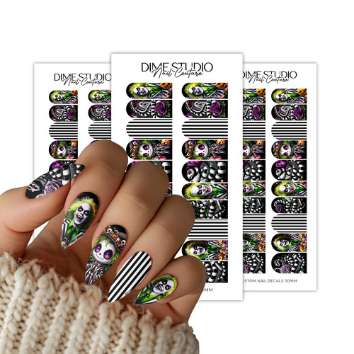 Halloween nail decals beetle - nail,