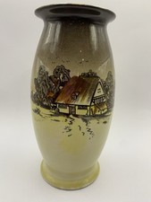 Newport Pottery Burslem England Vase Countryside Pattern #264 1920s 20cm