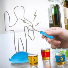 NEW BUZZ WIRE DRINKING PARTY GAME ADULT NOVELTY SHOT GLASSES GIFT ALCOHOL PUB