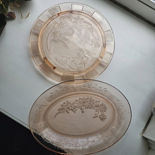 Vtg set federal glass sharon - federal,