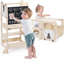 Kids Step Stool, Kitchen Stool Helper Toddlers Learning Wooden, LOOK AT OUR PIC