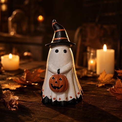 Halloween ghost holding - halloween,