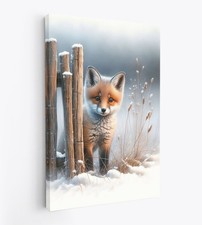 Fox Cub In The Winter Snow