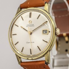 *Vintage 1967* OMEGA Seamaster Geneve Cal.565 Gold Automatic Date 34mm Men Watch