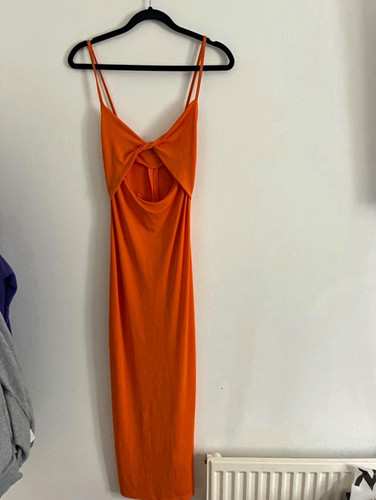 Zara orange neck strappy - v-neck,