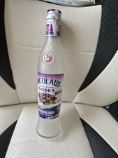 Nikolaus Decorative Clear Vodka Empty Slim Tall Matt Finish Glass Bottle 50cl 