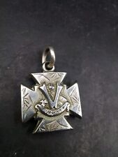Antique Victorian Silver Watch Fob Compass Victoria Jubilee Aesthetic