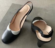 Hobbs shoes 38 5 leather slingback court heel