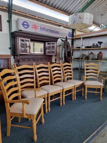 Ladder back dining chairs set - ladder,