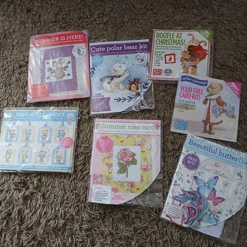 Mini cross stitch card bundle - mini,