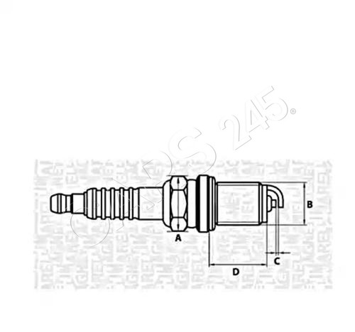 Spark plug x4pcs for mercedes - x4pcs,