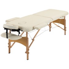Wooden folding massage bed
