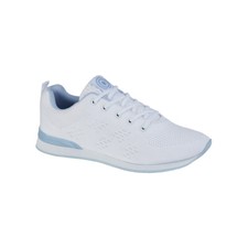 Bowls Sport Shoes Trainer Style Lace Up EVA Sole UK 3-8 Ladies Blue White T675G