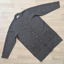 Womens Size 10 Wool Blend Grey Long Cardigan 