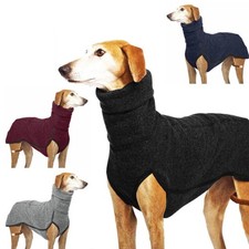 Pet Dog Winter High Collar Jumper Sweater Greyhound Whippet Clothes Lurcher Coat