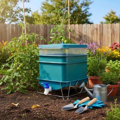 Vermicomposting bin creates - vermicomposting,