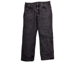 Lee Jeans W40 L32 Mens Black Baggy Relaxed Straight Fit Denim