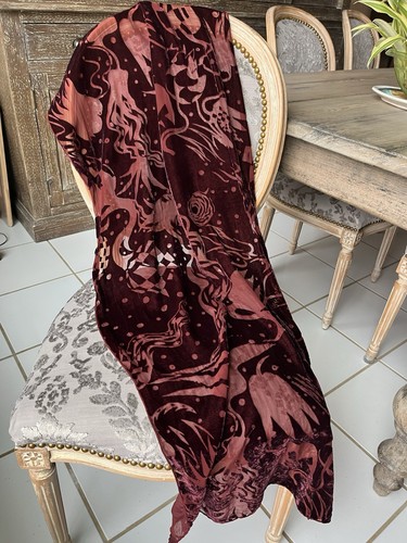 Vtg burgundy silk velvet - vtg,