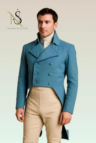 Handmade sky blue wool regency - handmade,