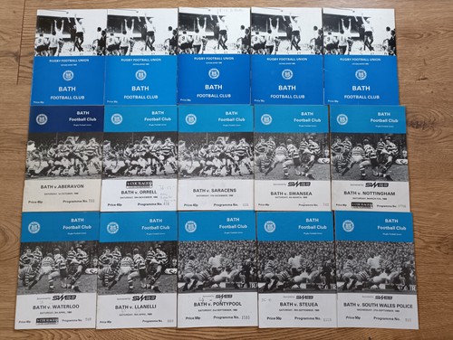 Bath rugby programmes 1963 - programmes,
