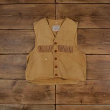 Vintage Deluxe Quality Outerwear Outdoor Jacket L 80s Hunting Vest Beige