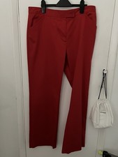 Red Trousers By Daks  Size 16 L Cotton New Without Tags